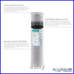 Aquasure Whole House Dual Stage Water Filter with Pleated Sediment & Carbon Block