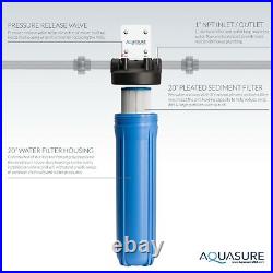 Aquasure Whole House Water Filter with Pleated Sediment Filter 20 30 micron