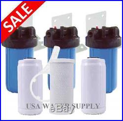 Big Blue 10 Water Filter System 1 With Filters-triple Whole House/commercial