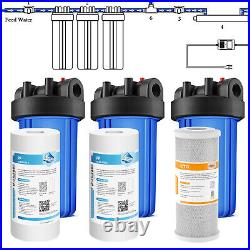 Big Blue 10 x 4.5 Whole House Water Filter Housing Sediment CTO Filters 1 NPT