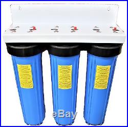 Big Blue 3 Stage Whole House System Water Filter 20 Pleated Sediment Carbon NSF