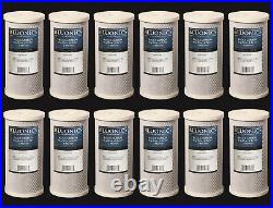 Big Blue CTO Carbon Block Replacement Water Filters (12) 4.5 x 10 Cartridges
