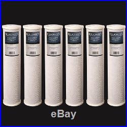 Big Blue CTO Carbon Block Water Filters (6) 4.5 x 20 Whole House Cardridges