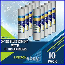 Big Blue Sediment Replacement Water Filters 5 Micron 4.5 x 20 Set of 10
