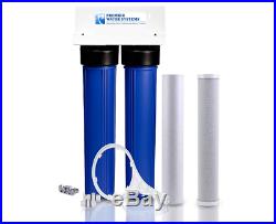 Big Blue Whole House Slim Dual Water Filtration System 20 Housing 1/2 Port