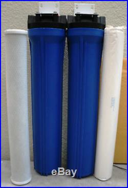 Big Blue Whole House Slim Dual Water Filtration System 20 Housing 1/2 Port