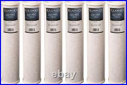 Bluonics 4.5 x 20 Whole House Carbon Filters 6 PK For Big Blue Water Filter