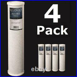 Bluonics 4-PK Carbon Block 20 x 4.5 Whole House Charcoal Water Filters 5 Micron