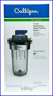 CULLIGAN WH-HD200-C Whole House Sediment Water 1 HD CLR WTR Filter, Clear bowl
