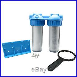 DasMarine Dual Whole House Water Filter Purifier (With Filters) Sediment Filter