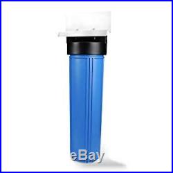 Dual Whole House Big Blue Water Filter Housing 4.5 x 20 Pressure Relief 1 NPT
