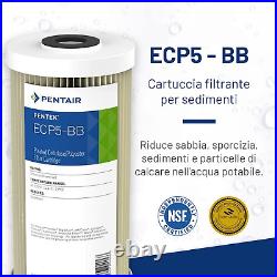 ECP5-BB Big Blue Sediment Water Filter, 10-Inch, Whole House Heavy Duty Pleated
