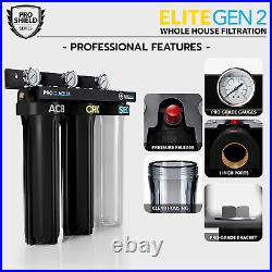 ELITE Whole House Water Filter 3 Stage Well Water Filtration System WithGauges, PR