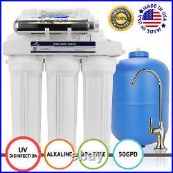 EXPRT MR-7050 7 Stage 50 GPD UV Alkaline pH+ Reverse Osmosis Water Filter System