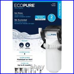 EcoPure No Mess Whole House Water Filter System Installation Kit Threaded 100PSI