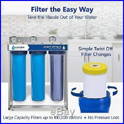 Express Water Whole House Heavy Metal Water Filter Set 3 Stage Filtration Re