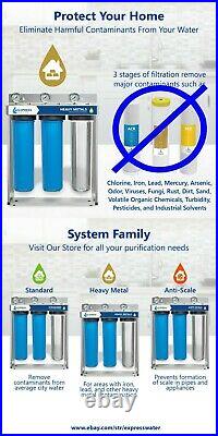 Express Whole Home House Heavy Metal Filter 3 Stage Water Filtration System READ