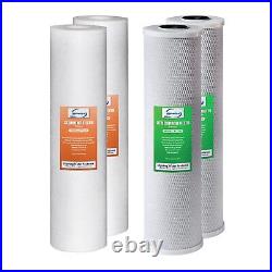 F4WGB22B 4.5 x 20 2-Stage Whole House Water Filter Replacement Pack Set wit
