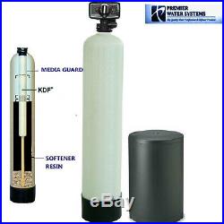 Fleck 5600 Whole House Water Softener + KDF 55 MediaGuard- City Water 2 Cubic Ft