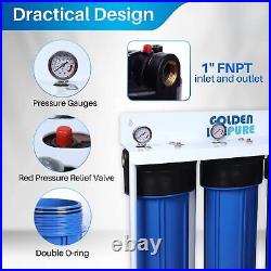 GOLDEN ICEPURE 3 Stage Whole House Water Filter System with 20 x 4.5 Sediment