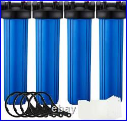 Geekpure 20 Whole House Water Filter Housing Fit 4.5 x 20 Filters Pack 4-Blue