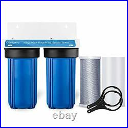 Geekpure 2 Stage Whole House Water Filter System with 10-Inch Blue