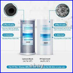 Geekpure 2 Stage Whole House Water Filter System with 10-Inch Blue Housing-1