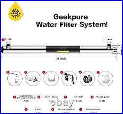 Geekpure Whole House UV Water Filter with Extra 2 Filter+2 Quartz Sleeve-Used