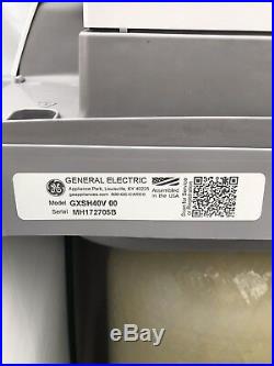 Gray GE Salt-Based Whole House Electric Water Softener 40200 Grain Model GXSH40V