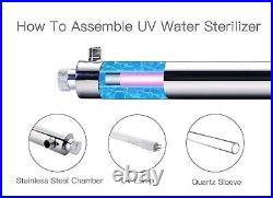 HQUA-OWS-12 Ultraviolet Water Purifier Sterilizer Filter for Whole House 12GPM +