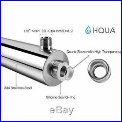 HQUA-OWS-6 Ultraviolet Water Purifier Sterilizer For Whole House, 6GPM 110V UV
