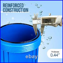 High Capacity Blue Whole House Water Filter System & Block Carbon Filter