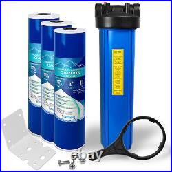 High Capacity Blue Whole House Water Filter System & Granular Carbon Filter