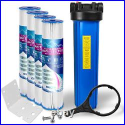 High Capacity Blue Whole House Water Filter System with Pleated Sediment Filter