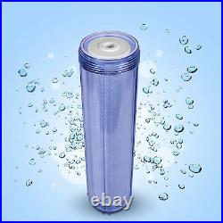 High Capacity Transparent Whole House Water Filter System & Block Carbon Filter