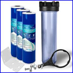 High Capacity Transparent Whole House Water Filter System & Granular Carbon