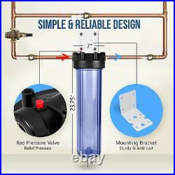 High Capacity Transparent Whole House Water Filter System with Pleated Sediment