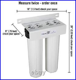 Home Master Whole House Water Filter 2 Stage Fine Sediment & Carbon Filter