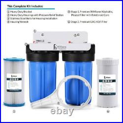 IFILTER Whole House Water Filter System Indoor Threaded Chemical Absorption Blue