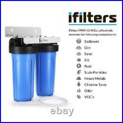 IFILTER Whole House Water Filter System Indoor Threaded Chemical Absorption Blue