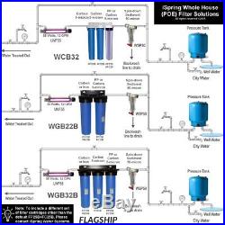 ISPRING Water Filtration System 2-Filters Cartridge Whole House Threaded Blue