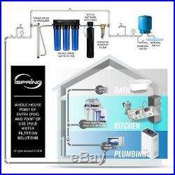 ISPRING Whole House Water Filter 100,000 Gal. Sediment Fine Carbon Block 3-Stage