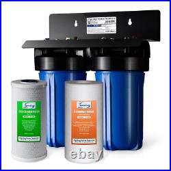 ISPRING Whole House Water Filter 2-Stage 2-Piece Carbon Block Sediment Chlorine