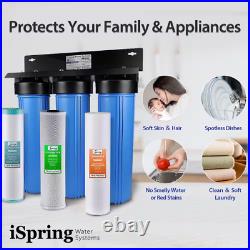 ISPRING Whole House Water Filter Systems 28 With Iron + Manganese Indoor 3-Stage