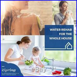 ISPRING Whole House Water Filtration Sediment Carbon Block Filters Blue 3-Stage