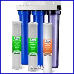 ISPRING Whole House Water Filtration System 3-Stage with Carbon Block Filters
