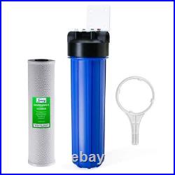 ISPRING Whole House Water Filtration System with 20 Carbon Block 1-Stage Threaded