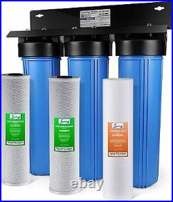 ISpring 20 Big Blue Whole House Water Filter System with Sediment Carbon Filter