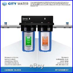 ISpring 2-Stage Whole House Big Blue Water Filtration System with 4.5X10