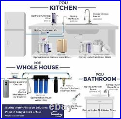 ISpring 3 Stage Under Sink Whole House Water Filter System 4.5 X 20 + Carbon
